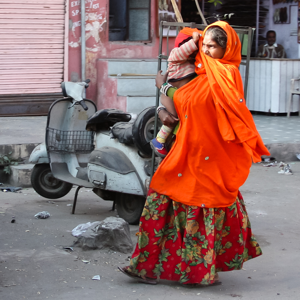 Colorful clothes -   Jaipur  