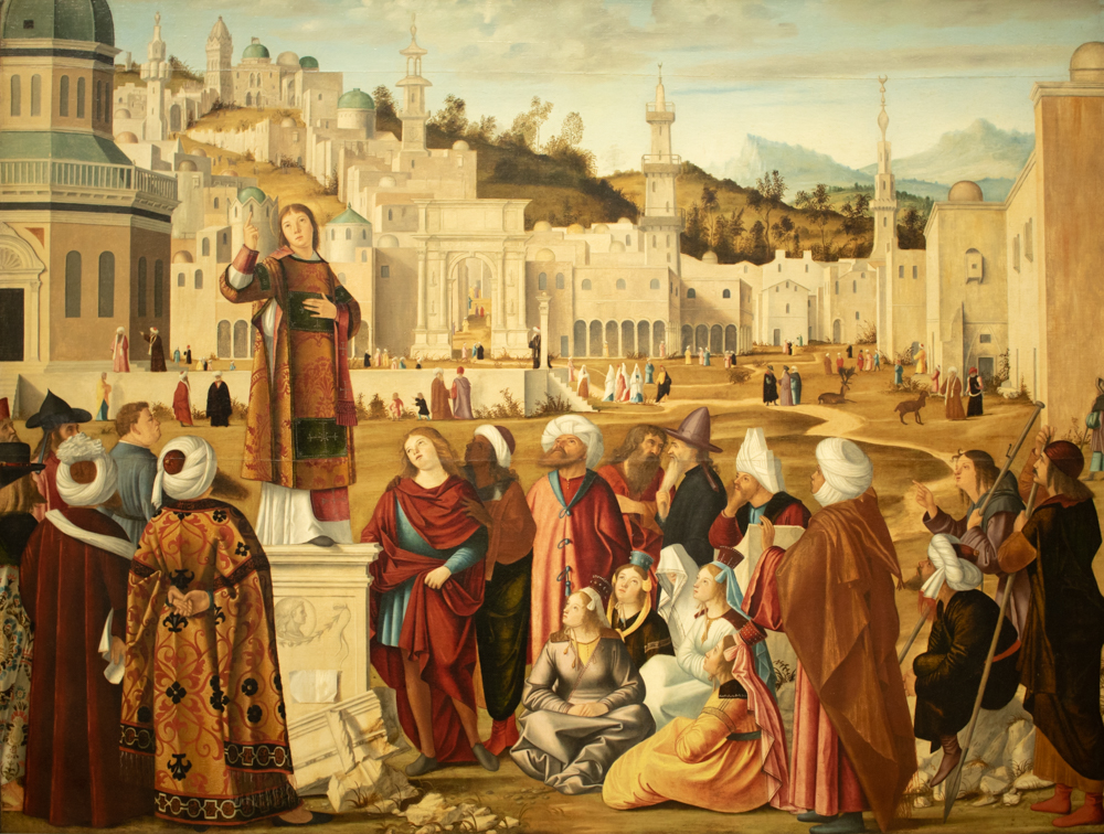 Saint Stephen preaching in Jerusalem - Vittore Carpaccio - Louvre Paris - 1514 ?