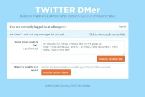twitterDMer samples messages