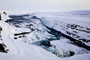 Gulfoss in winter - waterfall - landscape - iceland