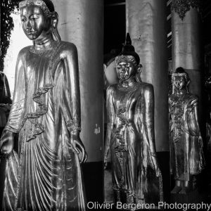 Three buddhas - Paya Shwedagon - yangon 2012 - Myanmar