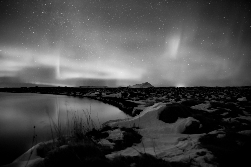 aurora borealis - iceland - lake myvatn