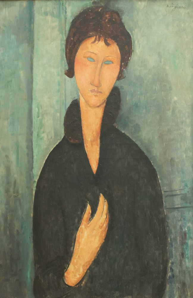 Femme aux yeux bleus - Amedeo Modigliani - 1918 -Oil On Canvas