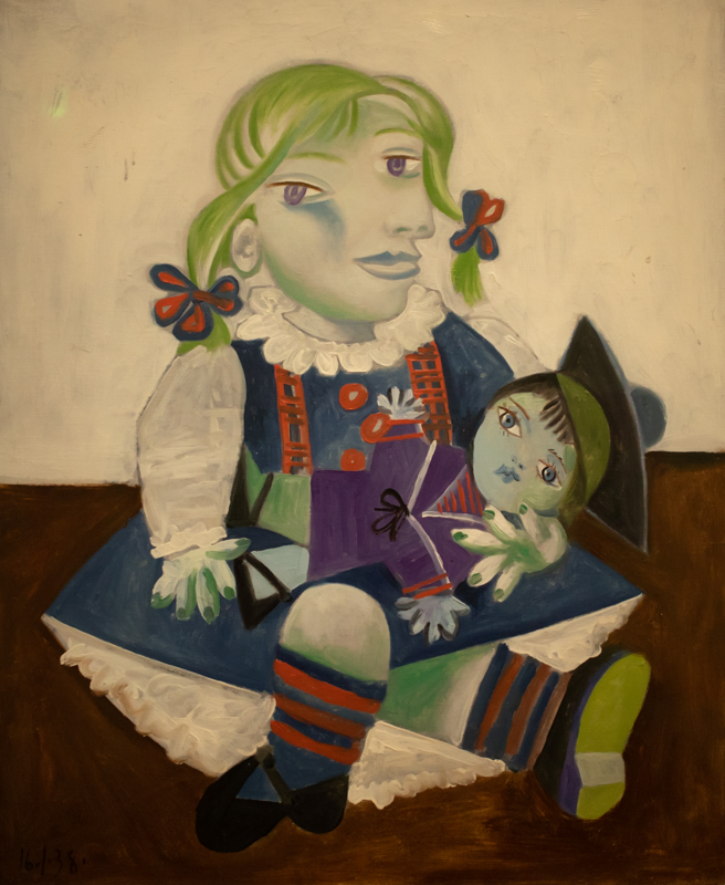 Maya with doll - Pablo Picasso - 1938 - Oil on canvas